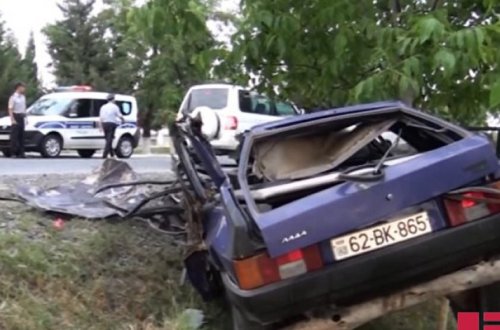 Тяжелое ДТП в Загатале: 2 погибших, 1 раненый - ФОТО