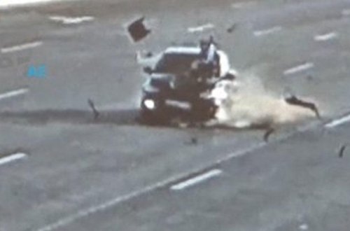 Bakıda süpürgəçi qadın xanım sürücü tərəfindən belə vuruldu - REAL VİDEO