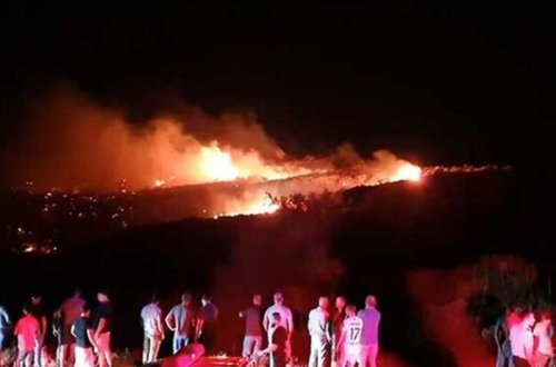 Beşbarmaq dağlarına raket düşdü – Yanğın