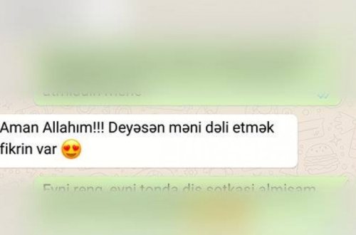 Bakıda iki sevgilinin gülməli “WhatsApp” yazışması - 