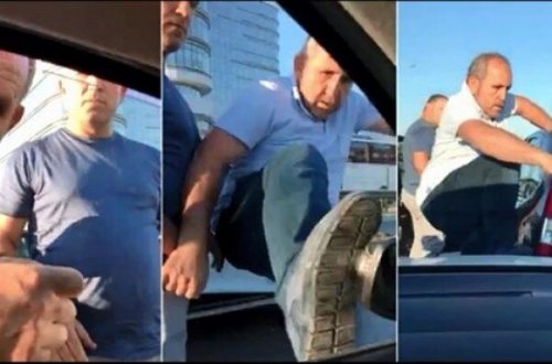 Küçədə OLAY: İki qardaş hamilə qadının maşınına hücum edib... (VİDEO)