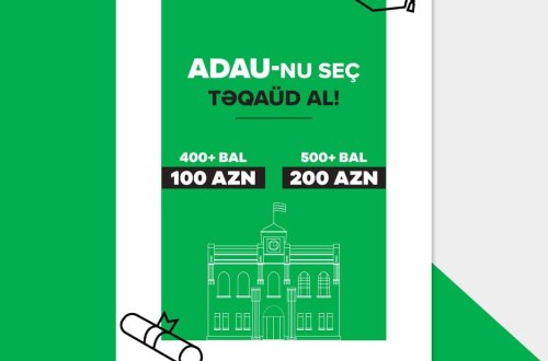 ADAU-NUN AQRAR İXTİSASLARINI SEÇƏN ABİTURİYENTLƏRƏ 200 MANATADƏK ƏLAVƏ TƏQAÜD VERİLƏCƏK