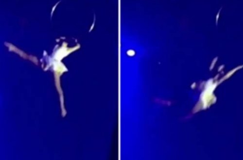 Акробатка сорвалась из-под купола цирка во время выступления – ВИДЕО