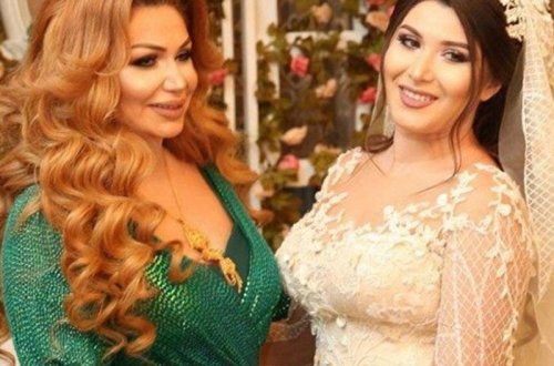 Könül Kərimova yeni doğulan nəvəsinin üzünü gizlətdi - FOTO