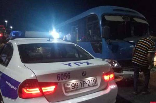 SON DƏQİQƏ: Gəncədə avtobus qəzası: yaralı var (FOTO)