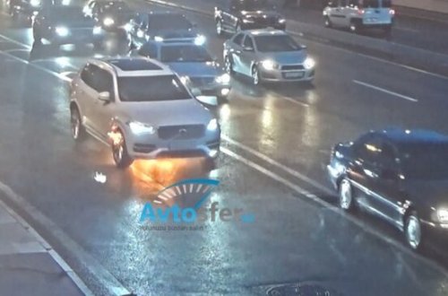 Dünyanın ən təhlükəsiz avtomobili Bakıda yandı - VİDEO