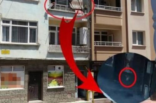 2-ci mərtəbədən yıxılan uşağı paltar ipi xilas etdi - VİDEO