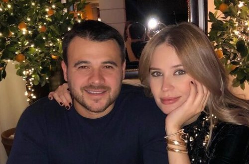 Emin Ağalarov həyat yoldaşı ilə 