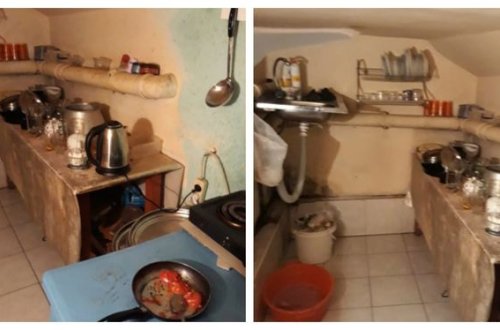Bakıda kafe bağlandı: qabları kanalizasiya borusunun üstünə yığırdılar