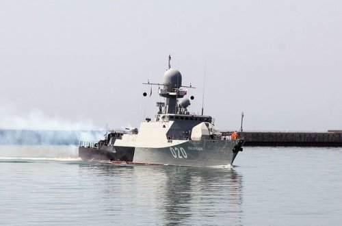 Российские военные корабли в Баку - ВИДЕО