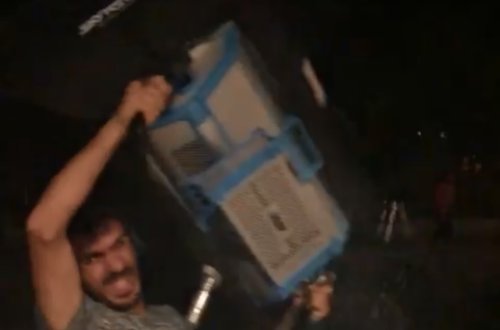 Azərbaycanda film çəkilişi zamanı fırtına qopdu - Aktyorlar qaçdılar... - VİDEO
