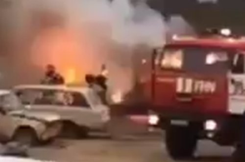 Şəmkir sakini “Hummer”ini BELƏ YANDIRDI - VİDEO