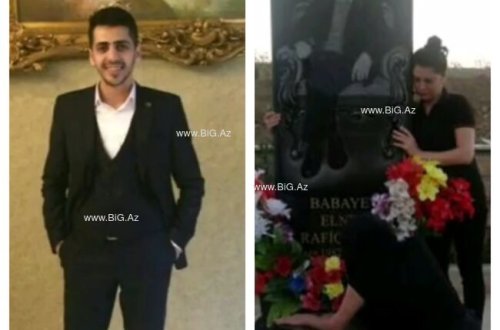İtalyada göldə boğulan 31 yaşlı Elnurun məzarından ÜRƏKDAĞLAYAN FOTOLAR