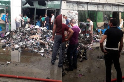 “Binə” ticarət mərkəzində yanğın - YENİLƏNİB + FOTO