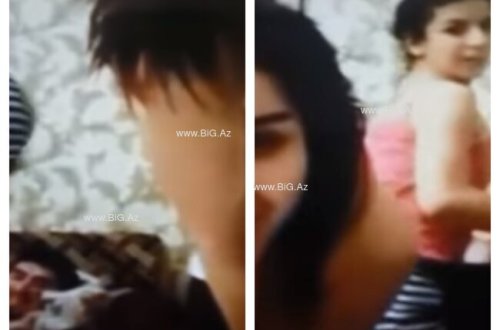 Azərbaycanda daha bir BİABIRÇILIQ! - Bu dəfə iki qız oğlanın qarşısında erotik rəqs edərək... - VİDEO