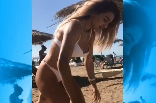 Azərbaycanlı qadın idmançının bikinidə görüntüləri - VİDEO