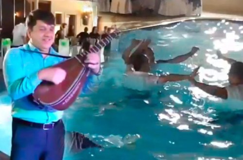 Необычный случай на свадьбе в Азербайджане - ВИДЕО