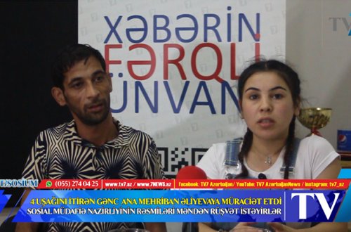 4 uşağını itirən gənc xəstə ana Mehriban Əliyevaya müraciət etdi – MƏNDƏN RÜŞVƏT İSTƏYİRLƏR, PENSİYAMI KƏSİBLƏR – VİDEO