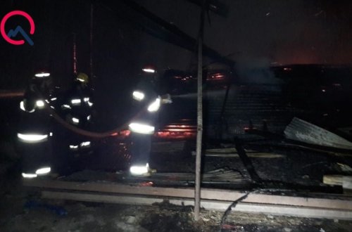 Gəncə taxta bazarında yanğın - Yenilənib + Video