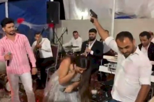 Silahdan atəş açıldı: Damla toyda şoka düşdü - Video