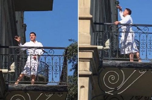 Rusiyanın Xalq artisti Bakıda hamam xalatında görüntüləndi
