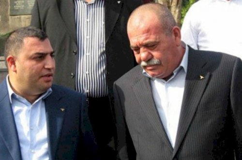 Erməni generalın harın oğlu silah çıxardı