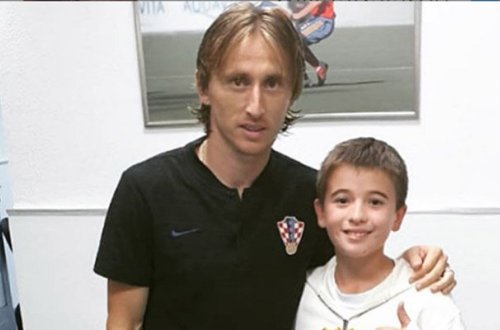 İlham Əliyevin nəvəsi Luka Modriçlə - FOTO