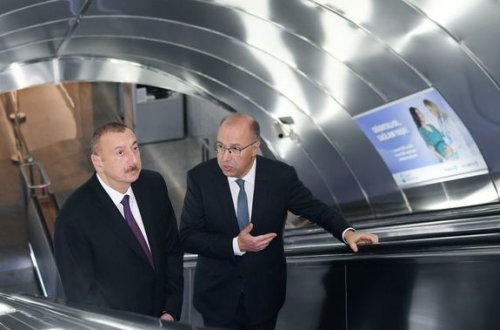 İlham Əliyev “Xətai” metrostansiyasının açılışında - FOTO