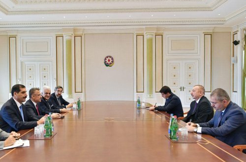 Prezident İlham Əliyev Türkiyənin Vitse-prezidentinin başçılıq etdiyini nümayəndə heyətini qəbul edib - FOTO