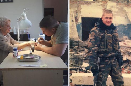 Rusiyada xüsusi təyinatlı manikür ustası oldu – FOTO