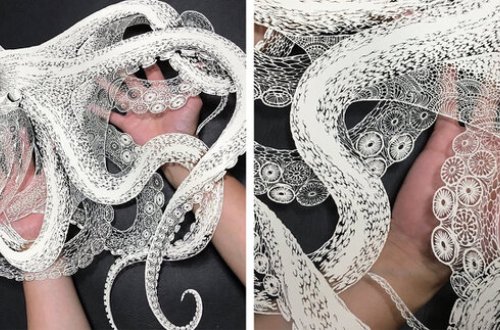 Skalpellə kağız üzərində cızdığı əsərlər görənləri heyran edir - FOTO