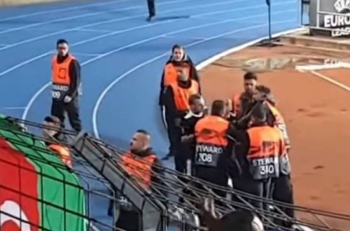 Трибуны после провокации на матче «Карабаха» - то, что не попало в эфир - ВИДЕО