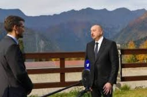 Ильхам Алиев дал интервью российским телеканалам 