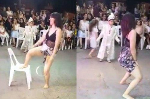 Sünnət toyunda biabırçılıq edən rəqqasə sərbəst buraxıldı - FOTO