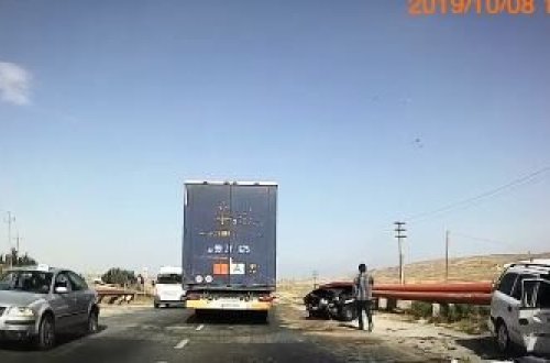 Balaxanıda baş verən dəhşətli qəzanın görüntüləri - VİDEO