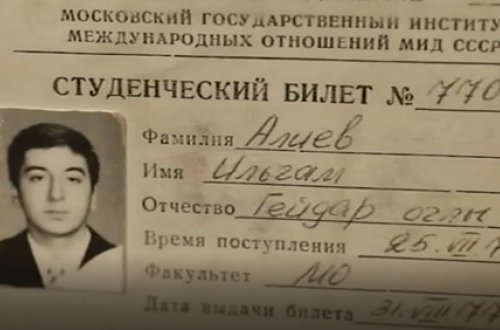 “Rossiya-24”də Azərbaycan Prezidentinin tələbə bileti nümayiş olunub