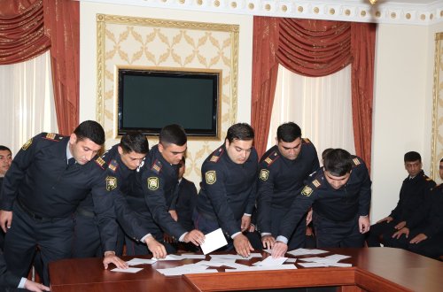 Vakant olan zabit yerlərinə təyin edilmələrinə həsr olunmuş tədbir keçirilib