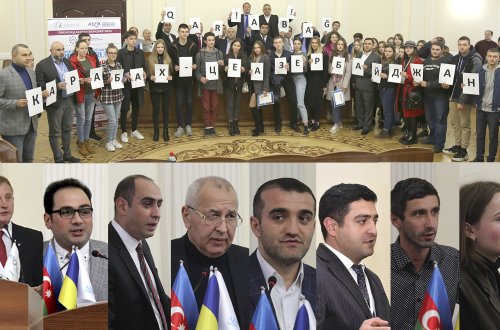 “Azərbaycan-Ukrayna Gənclərinin I Forumu” öz işinə başladı, ukraynalı gənclər “QARABAĞ AZƏRBAYCANDIR!” dedilər – KİYEVDƏ (FOTOLAR)