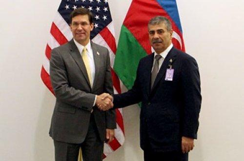 Brüsseldə Azərbaycan və ABŞ Müdafiə nazirlərinin görüşü keçirilib