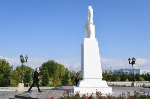 İlham Əliyev Ağdaş rayonunda - FOTO