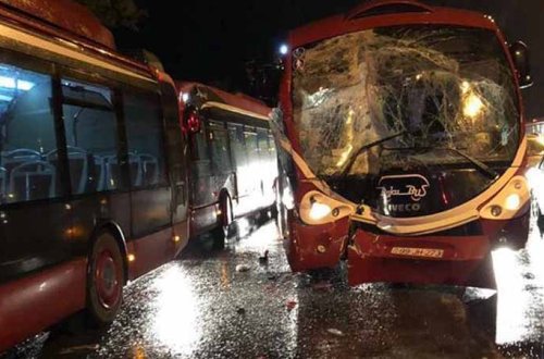 SON DƏQİQƏ: Bakıda iki avtobus toqquşdu, yaralılar var