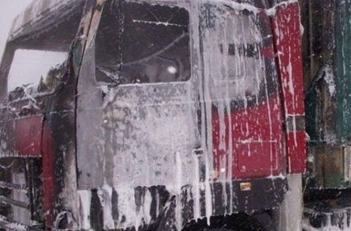 В Гарадаге загорелся грузовик с хлопком