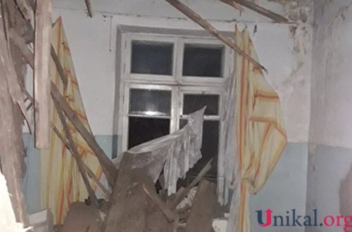 Bakıda yaşayış binası uçdu - FOTOLAR