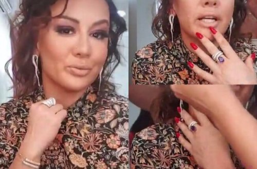 Canlı yayıma girib, brilyantlarını nümayiş etdirdi - Foto