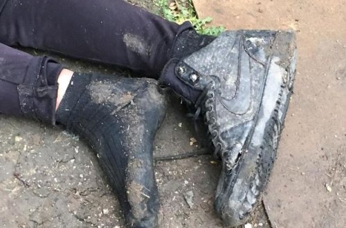 В Баку замерз бомж