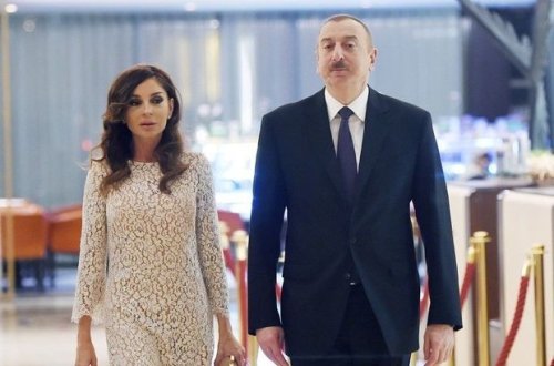 Ильхам Алиев и Мехрибан Алиева на II Бакинском саммите мировых религиозных лидеров