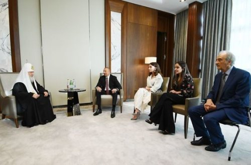 İlham Əliyev və Mehriban Əliyeva Patriarx Kirill ilə görüşdü - FOTO