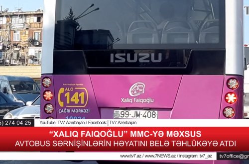 “XALIQ FAIQOĞLU”nun avtobusu sərnişinlərin həyatını belə təhlükəyə atdı - VİDEO