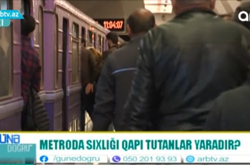 Metroda qapıları tutan 20 sərnişin cərimələndi – VİDEO