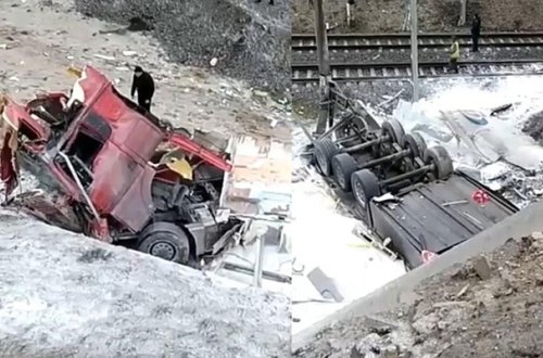 Körpüdən aşan TIR-da ölənlərin fotosu